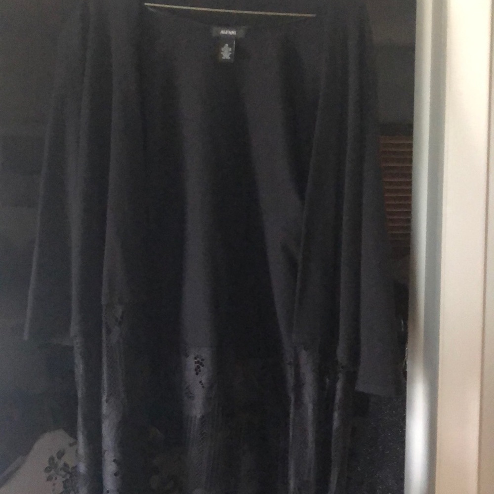 Black lace sweater cardigan